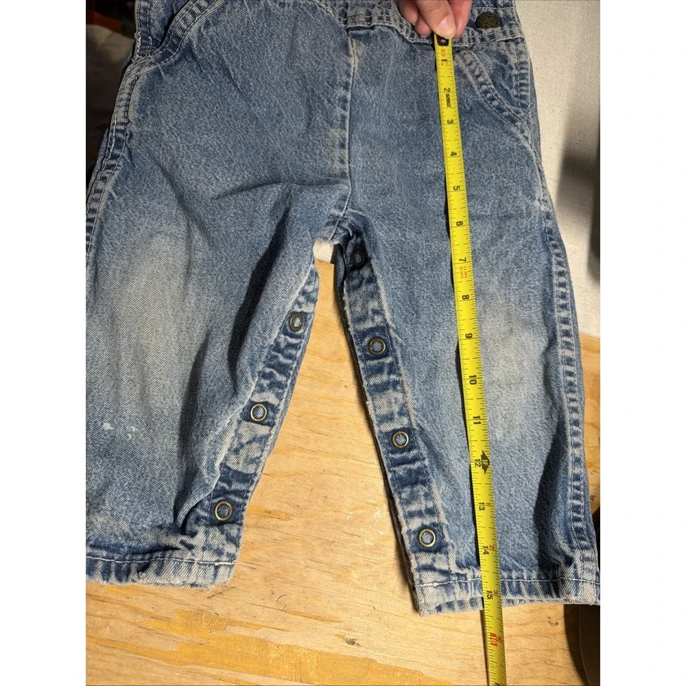 Vintage OshKosh B'gosh Denim Overalls Vestbak Toddler 2T Snap Crotch 90s